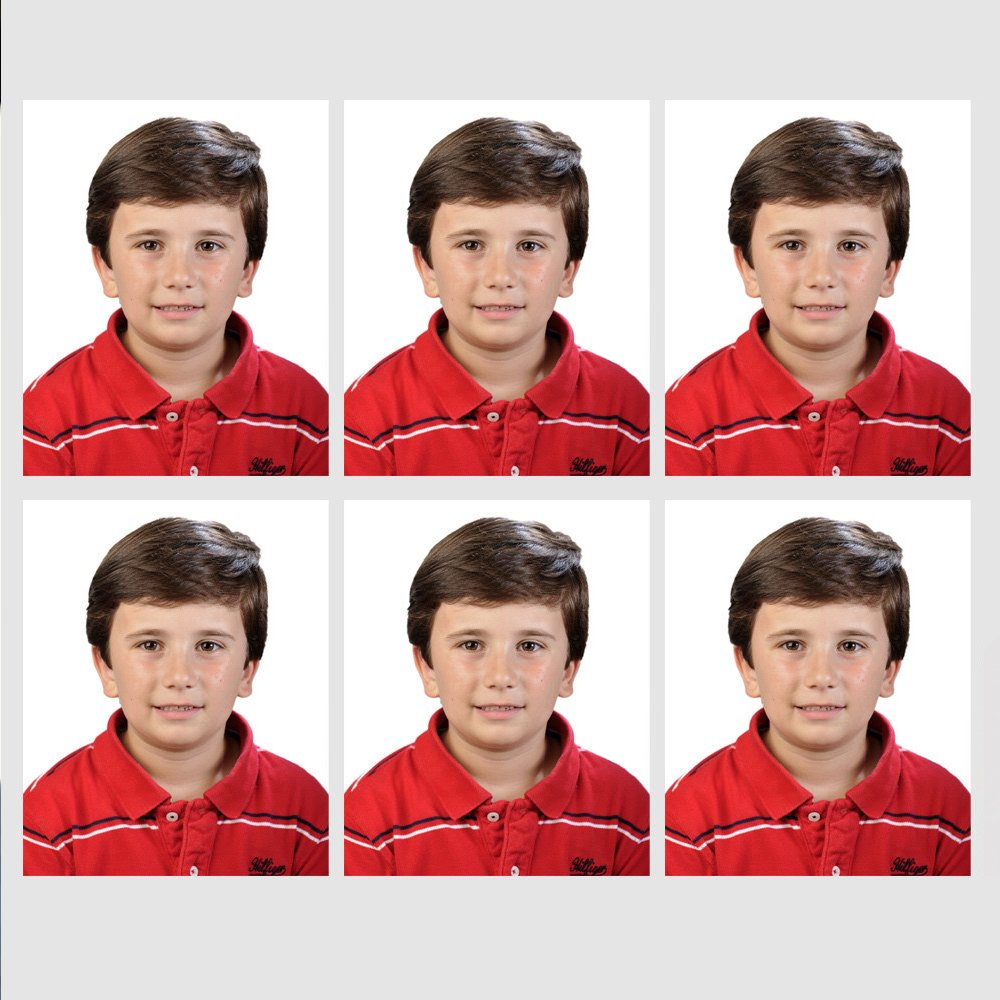 pack de 6 fotos carnet