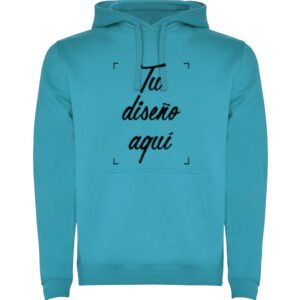 sudadera color celeste para personalizar