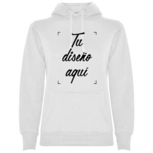 sudadera de color blanco para mujer para personalizar